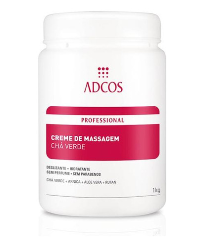 Creme De Massagem Chá Verde 1kg - Adcos Sem Fragrância