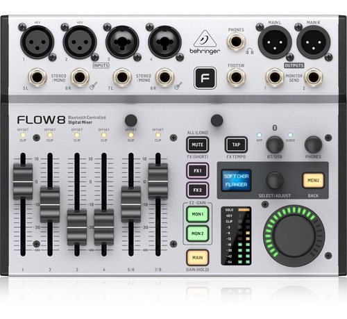 Behringer Flow 8 Mezcladora Digital 8 Canales Usb Bluetooth
