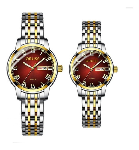 Reloj Para Hombre Mujer Calendario Pareja Regalo 2 Piezas