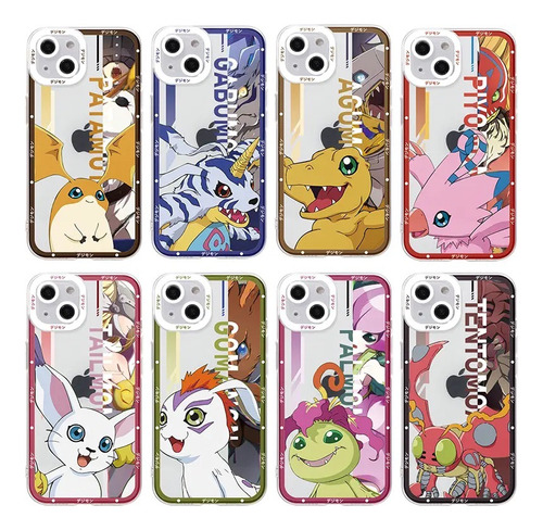 Funda Case Carcasa De Silicona Digimon Para iPhone Anime 