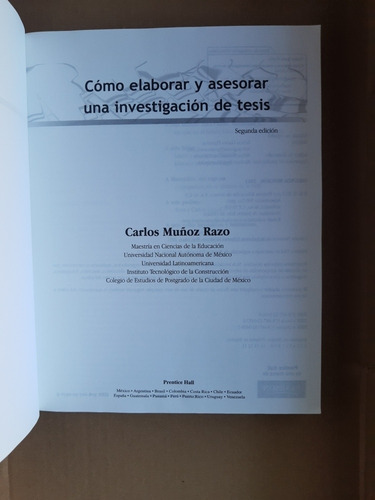Como Elaborar Y Asesorar Una Tesis. Carlos Muñoz Razo