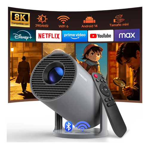 Magcubic Portátil Projetor Hy300pro Mini Smart Tv Android 14 290ansi Lumens Bluetooth 5.4 Wi-fi 6 Full Hd 8k Hdmi Usb Cinema Home