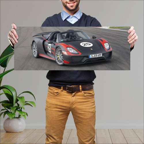 Cuadro 30x80cm Auto 2013 Porsche 918 Spyder Prot 796