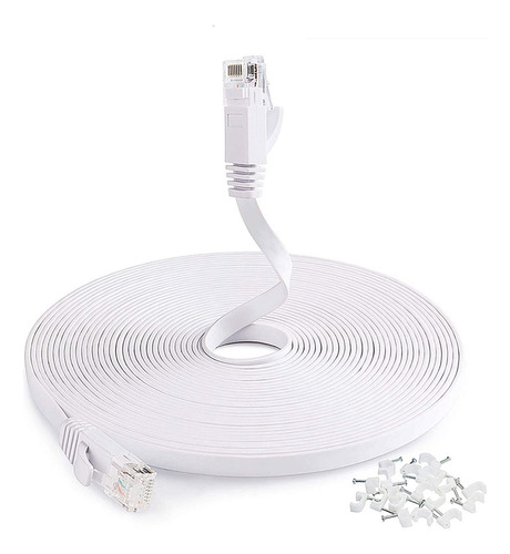 Cable Ethernet Rj45 Cat6, 25 Pies/lan/blanco