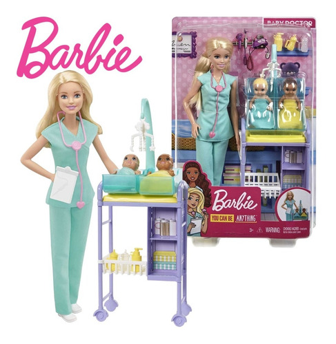 Muñeca Barbie Baby Doctor Pediatra