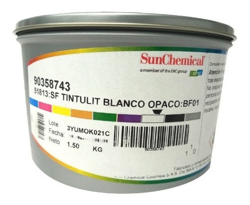 Tinta Litografica Blanco Opaco 