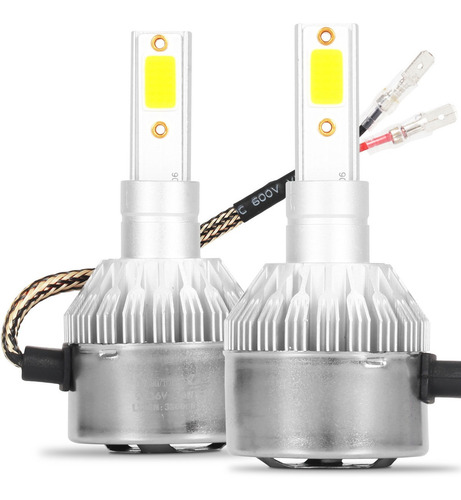 Kit Lâmpada Super Led H1 6000k Branca Efeito Xenon 6400 Lm