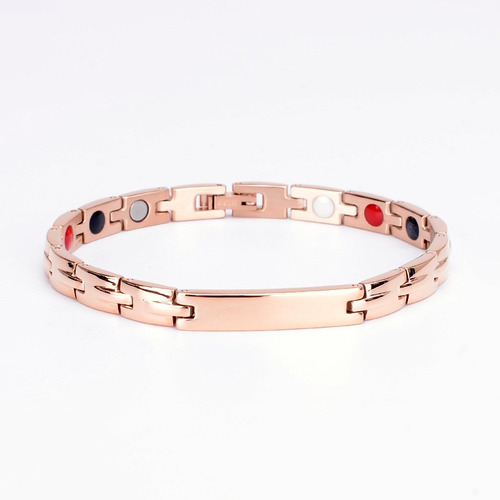 Pulsera Esclava Magnética De Acero Inoxidable Terapia Imanes