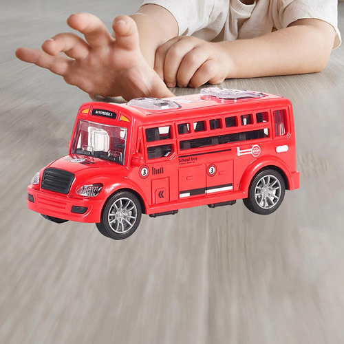 5 Conjunto De Autobuses Escolares En Miniatura Para 5 Piezas