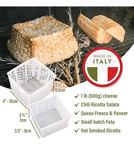 Set Fácil De Hacer Queso | 5 Moldes Para Queso Y Libro Para