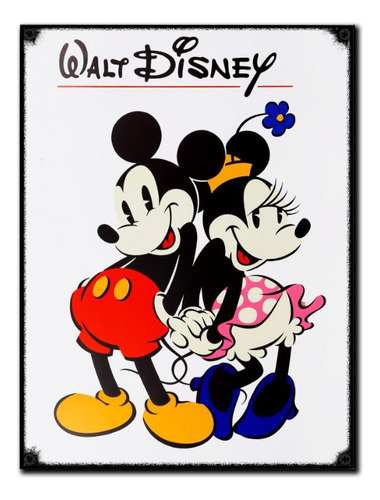 #116 - Cuadro Vintage 30 X 40 - Disney Mickey Mouse Minnie