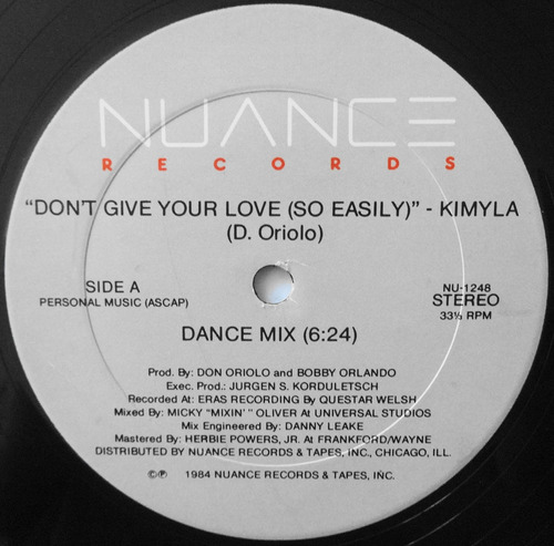 Kimyla Don't Give Your Love (so Easily) Disco Importado