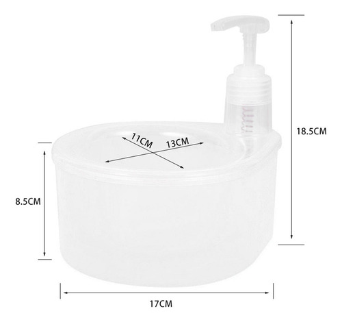3 Dispensador De Saboneteira E Porta Esponja 1000ml Base