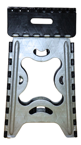 Banco Plegable Grande Portatil Plastico Soporta 120kg 3pz Acabado De La Estructura Mate Color Gris