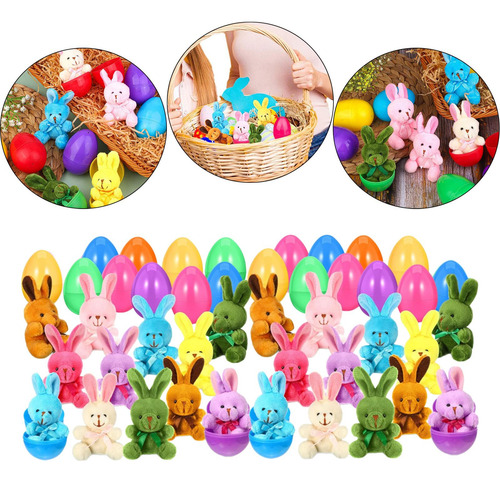Huevos De Pascua Precargados Con Peluches De , 24 Piezas