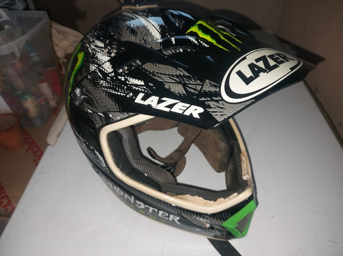 Casco Lazer Motocross Dibra De Carbono Negro Varios Colores Xl61-62 (Usado)