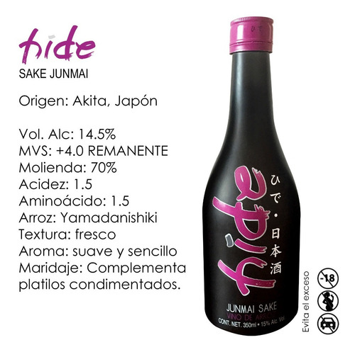 Sake Hide (vino De Arroz) 350ml