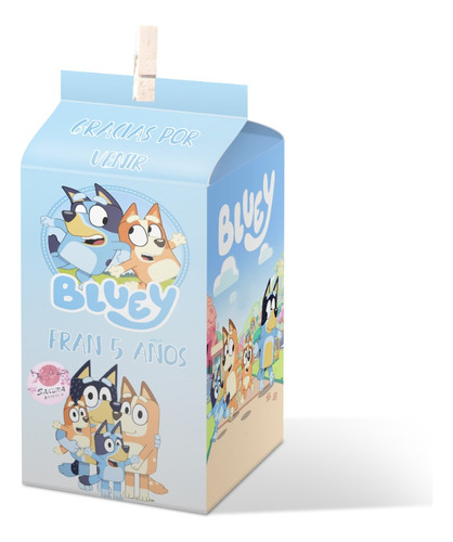 Bluey Cajas Souvenirs 20x9cm X10 Personalizadas