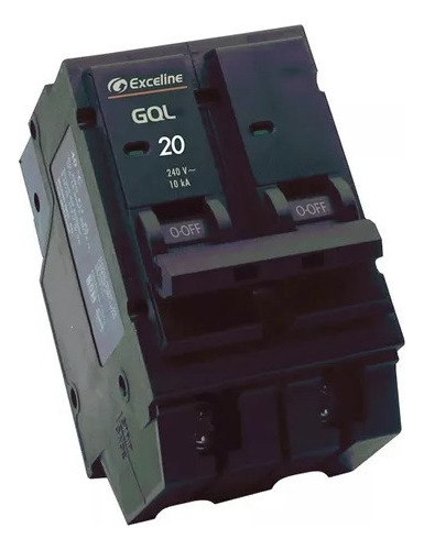 Breaker Termomagnetico P/empotrar 2x20 Exceline. Gql-20a2