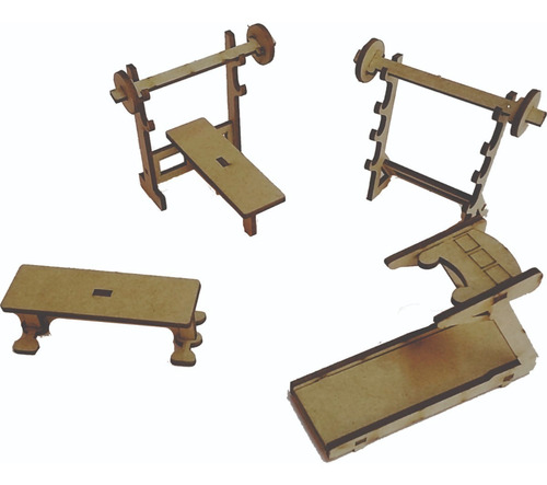 Imagem 3 de 4 de Kit Mini Móveis Mdf 44 Peças