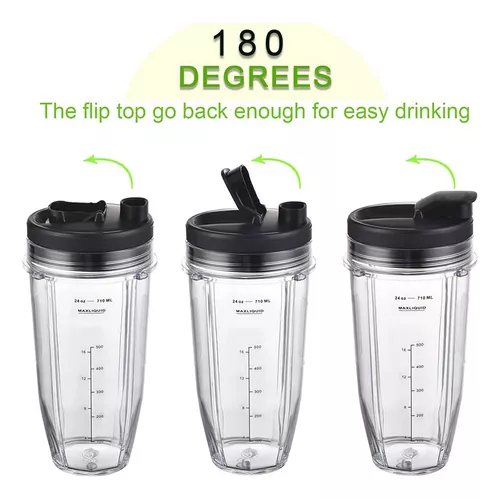 Vaso de repuesto de 24Oz, contenedor de vaso de licuadora apto para  accesorios de licuadora Nutri Ninja de 1000W Wobythan