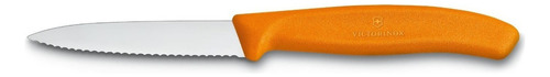 Cuchillo Mondador Dentado Naranja Swiss