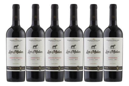 Imagen 1 de 3 de 6x Vino Reserva Miguel Torres Las Mulas Carmenere - Cabernet