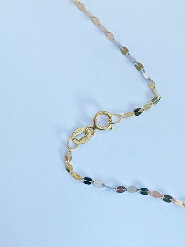 Cadena Serpentina En Oro Florentino De 14k De 45cm