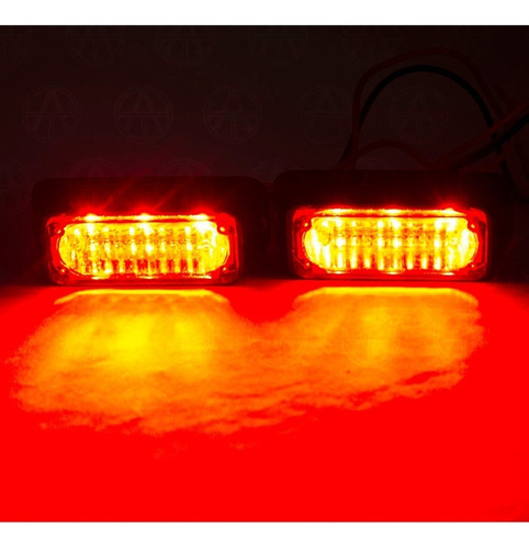 Par Estrobos Codigos 6 Leds Rojos 18w Moto Bmw Escoltas 3