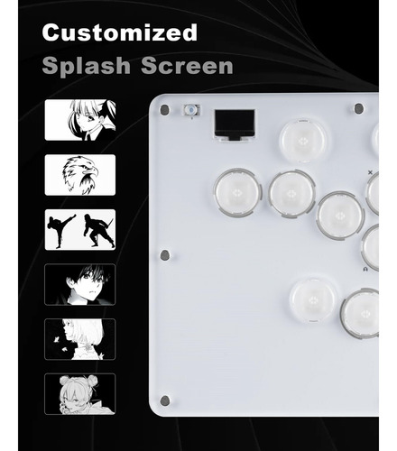 Controlador De Juegos Arcade Stick Leverless De 16 Teclas Rg