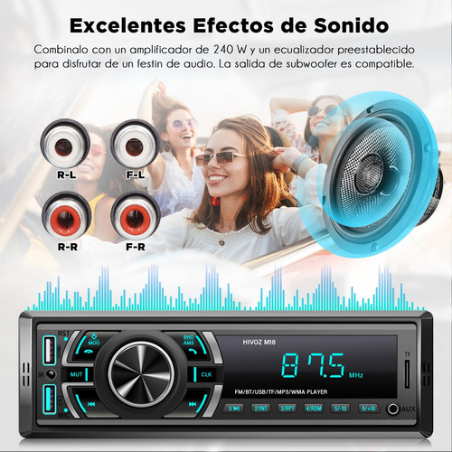 Estereo Para Automovil Mp3, Autoestéreo Bluetooth Llamada