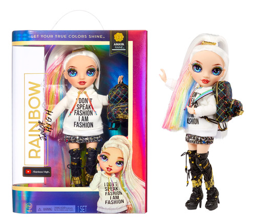 Rainbow High Jr High Series 2 Amaya Rain - Muñeca De Moda .