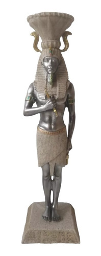Figura Decorativa Egipcia Faraón 30 Cm Terminación Arenada