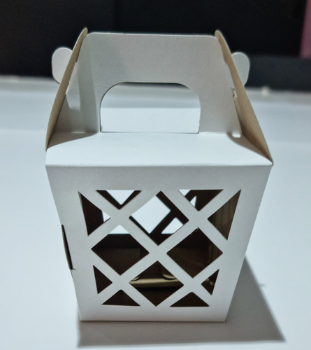 Caja Canastita Con Ventana Calada 9x9x9 Pack X 10 Unidades