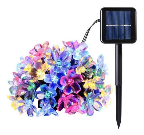 Cadena De Luces Solares, 12 M, Diseño De Cerezos, Iluminaci