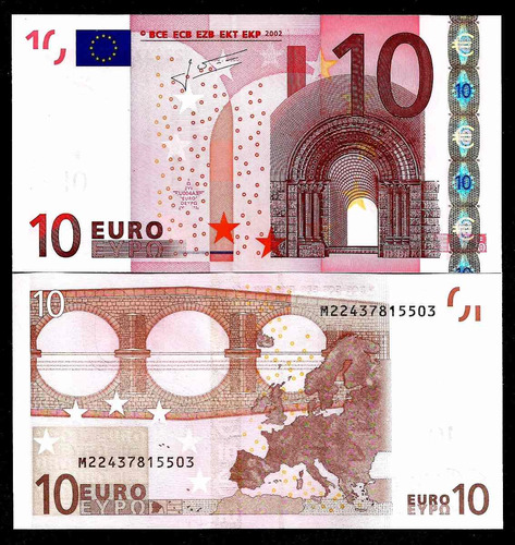 Portugal (m) 10 Euros 2002 P. 9m Fe Cédula - Tchequito