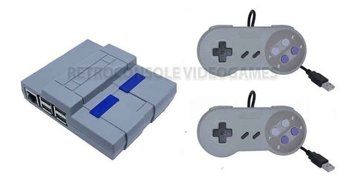 Case Snes Raspberry Pi3 + 2 Controles, Fonte, Cooler + 32gb
