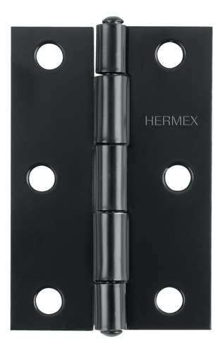 Bisagra Rectangular 3'' Negra Perno Remachado Hermex 45636