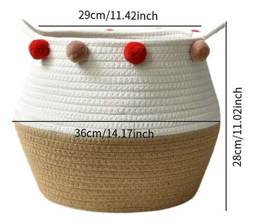 Cesta De Almacenamiento Cesta De Cuerda De Algodón Cesta Sg