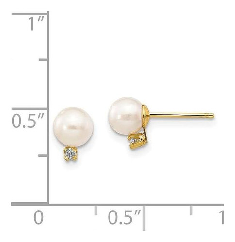 Oro Amarillo De 14 Quilates, Perla Cultivada De Agua Dulce 5