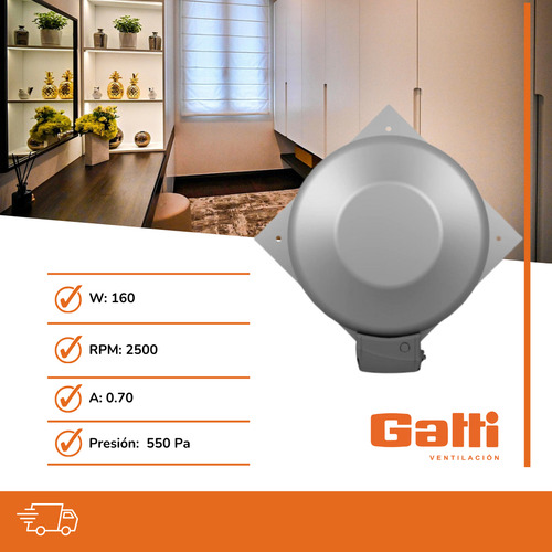 Extractor De Aire Tipo Hongo Para Conductos De 15 Cm Acero Galvanizado Gris