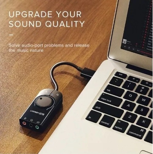 Imagem 2 de 4 de Adaptador Usb X P2 3.5mm Fone E Microfone Ugreen