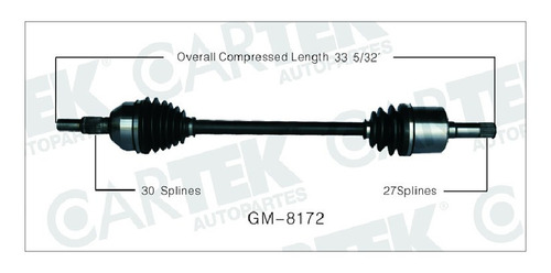 Flecha Trasero Der Cadillac Cts 2005-2007 Ta V6 Rwd