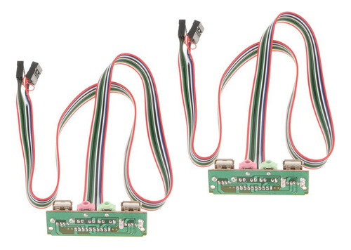 2x Pc Caja De La Computadora Panel Frontal Puerto De Audio