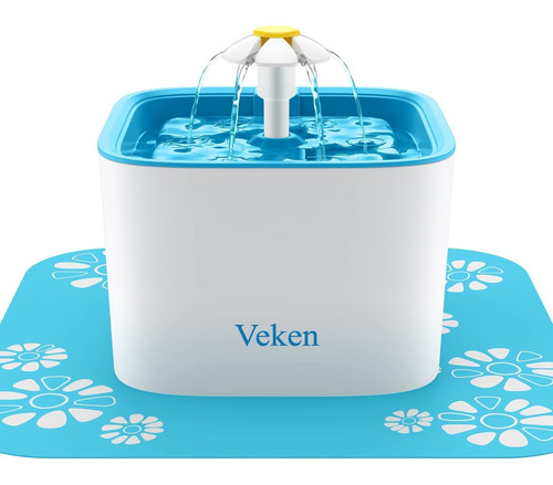 Veken - Fuente Para Mascotas, 84oz/2.5 L, Dispensador Autom