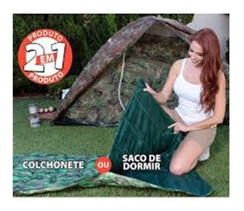 Imagem 2 de 5 de Colchonete Camping 2 Em 1 ( Colchonete + Saco De Dormir )