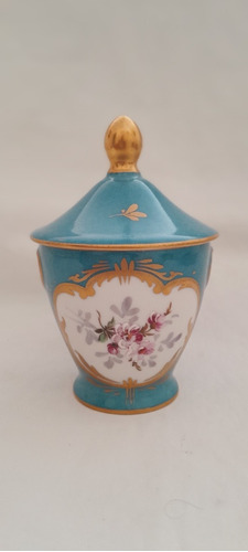 Antiguo Potiche Porcelana Limoges Pintado A Mano 