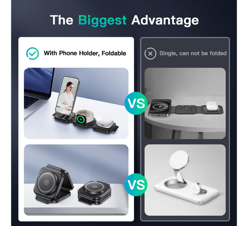 Estación De Carga 3 En 1 Para iPhone, AirPods Y Apple Watch