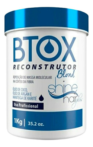 Btox Reconstrutor Matizador Loiro Platinum Shine Hair 1kg