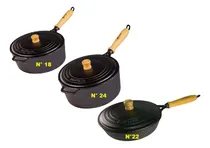 Comprar Jogo De Panelas De Ferro + Frigideira Ferro Santana Caçarola